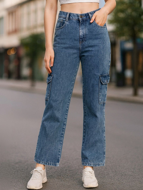 KASHIAN Women Comfort Boyfriend Fit High-Rise Stretchable Jeans