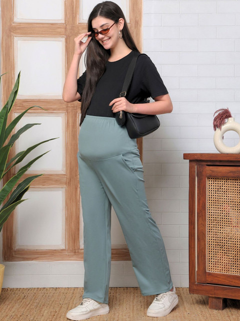 KARPATA Women Straight Fit Maternity Track Pants