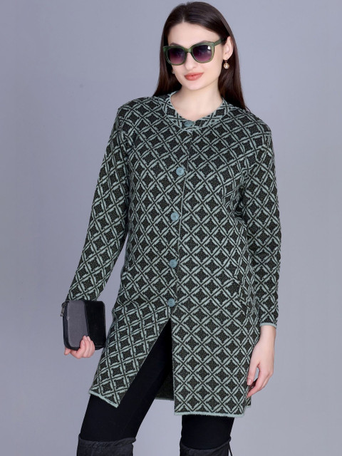 The Roadster Lifestyle Co. Women Printed Longline Overcoat