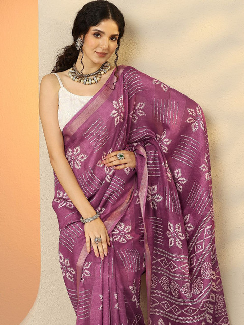 Libas Ethnic Motifs Silk Blend Handloom Saree