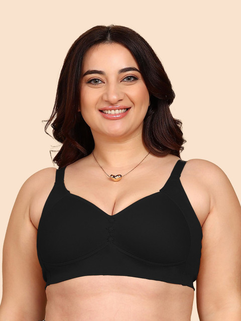 Komli Bonded Breathable Cotton Plus Size M-Frame Minimiser Padded Bra
