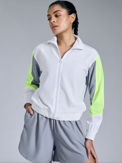 KICA Women Colourblocked Lightweight Training or Gym Sporty Jacket