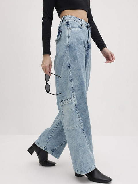The Roadster Life Co. Women Wide Leg Jeans