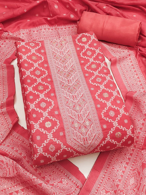 KALINI Embroidered Unstitched Dress Material