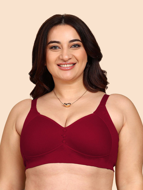 Komli Bonded Breathable Cotton Plus Size M-Frame Minimiser Padded Bra