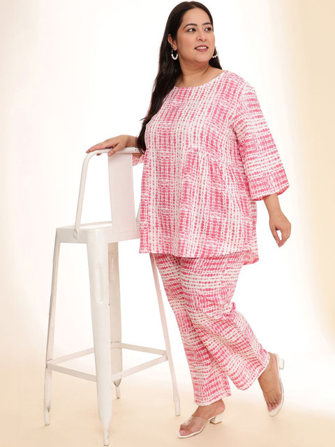 Sztori Printed Pure Cotton Tunic & Trousers Co-Ords