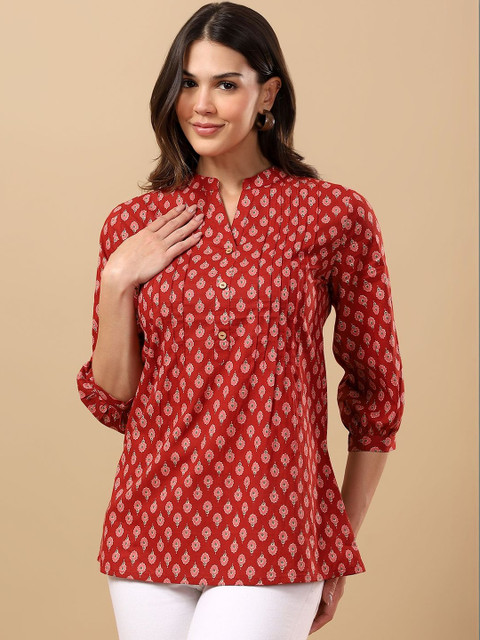 HERE&NOW Ethnic Motifs Printed Pure Cotton Kurti