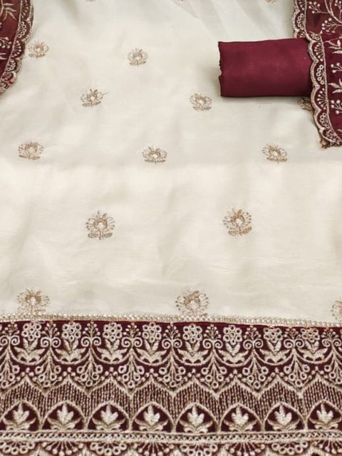 KALINI Embroidered Unstitched Dress Material - Image 4