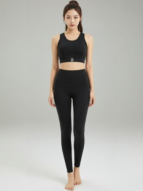 SOLACEACTIVE Round Neck Top & Leggings Co-Ords