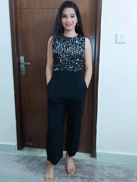 SHYAM SUNDARI Culotte Jumpsuit with Embellished