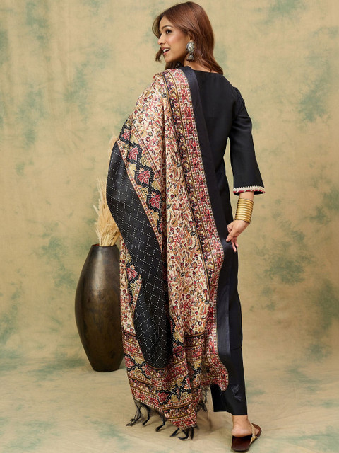 KALINI Women Ethnic Motifs Regular Thread Work Kurta with Trousers & With Dupatta - Image 2