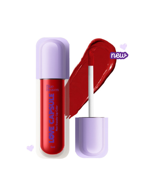 Blue Heaven Love Capsule One Swipe Formula Non Transfer Lip Colour 5ml - Overdosed Red 03