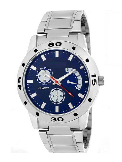 LAKSH Unisex Dial & Leather Straps Analogue Watch Aveo steel BlueWS