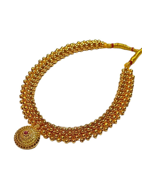 SAJSHRUNGAR JEWELLERY Gold-Plated Stone-Studded Necklace