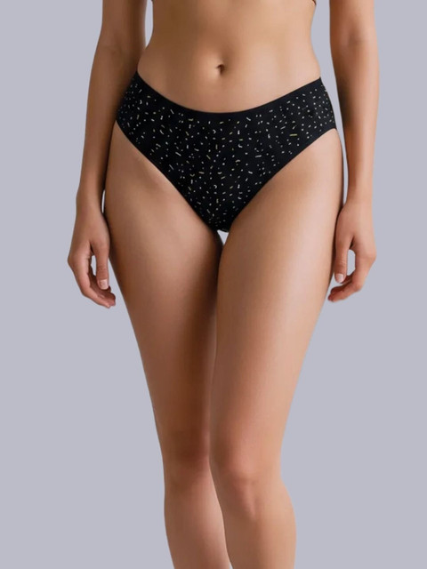 Eden Printed Pure Cotton High-Rise Hipster Briefs