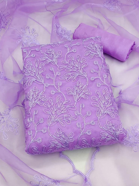 Moda Rapido Embroidered Organza Unstitched Dress Material