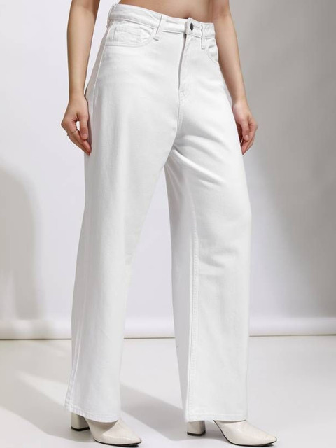 Hayler Women Jean Wide Leg Mid-Rise Stretchable Jeans