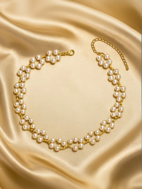 MEENAZ Gold-Plated Choker Necklace