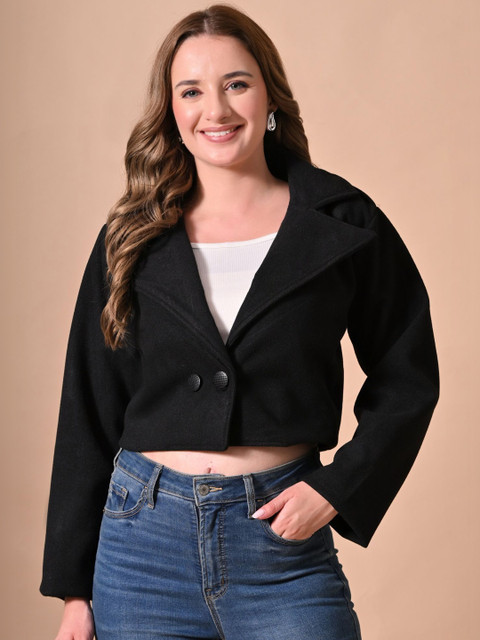 TJ FASHION Double-Breasted Overcoat