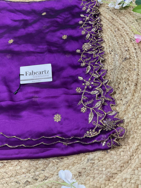 Fabcartz Ethnic Motifs Embroidered Dupatta with Beads and Stones - Image 3