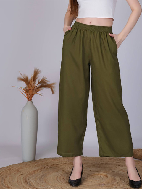 Vivika Women Straight Fit Elasticated Palazzos