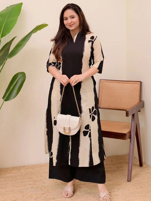 Aaghnya Women Printed Regular Kurta with Trousers - Image 3