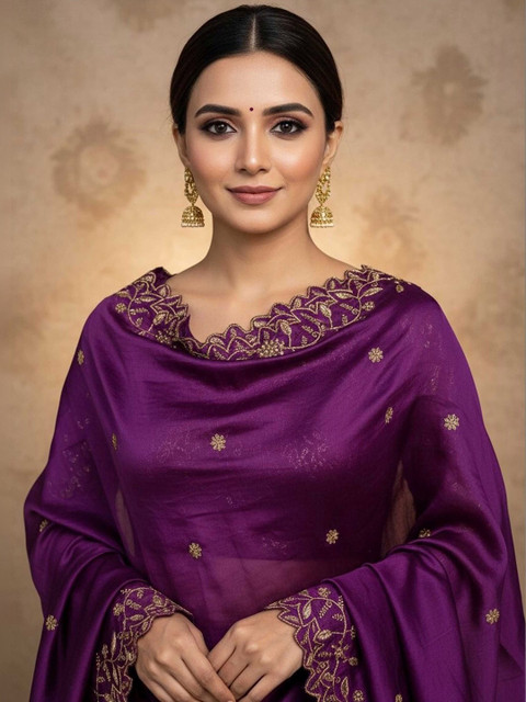 Fabcartz Ethnic Motifs Embroidered Dupatta with Beads and Stones - Image 2