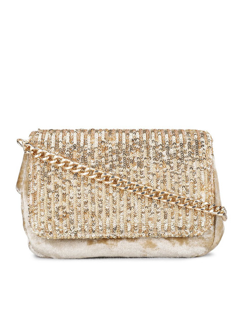 Inc 5 Striped Embellished Purse Clutch