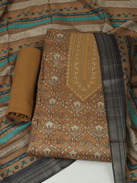 Meena Bazaar Printed Unstitched Dress Material