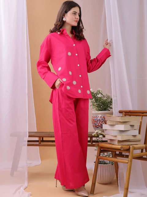 KALINI Shirt Collar Shirt & Palazzos Co-Ords