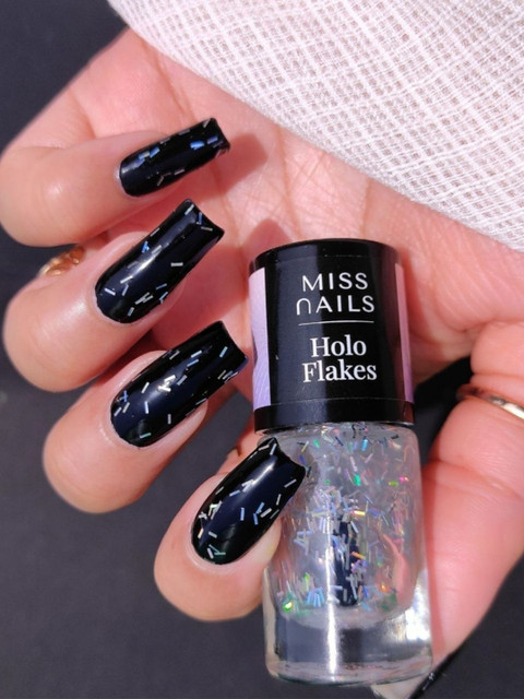 MISS NAILS One Coat Long Lasting Nail Polish - 6 ml - Holo Flakes