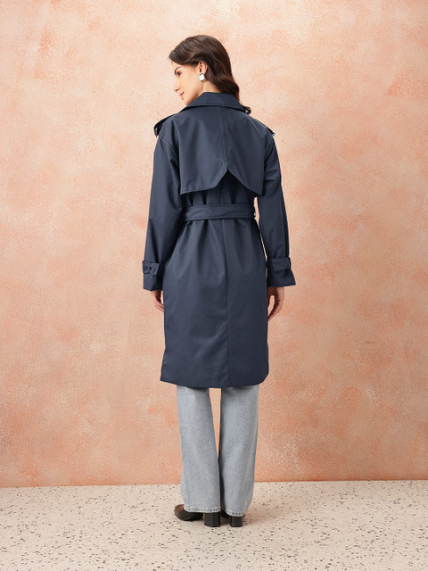all about you Notched Lapel Collar Single-Breasted Regular Fit Trench Coat with Belt - Image 5