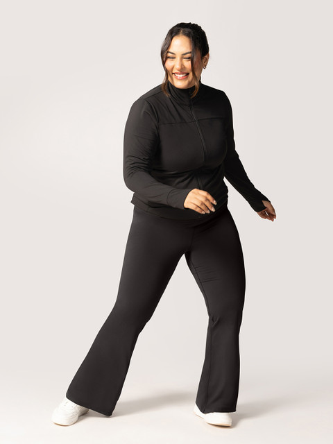 Blissclub Women Flared High-Rise Trousers