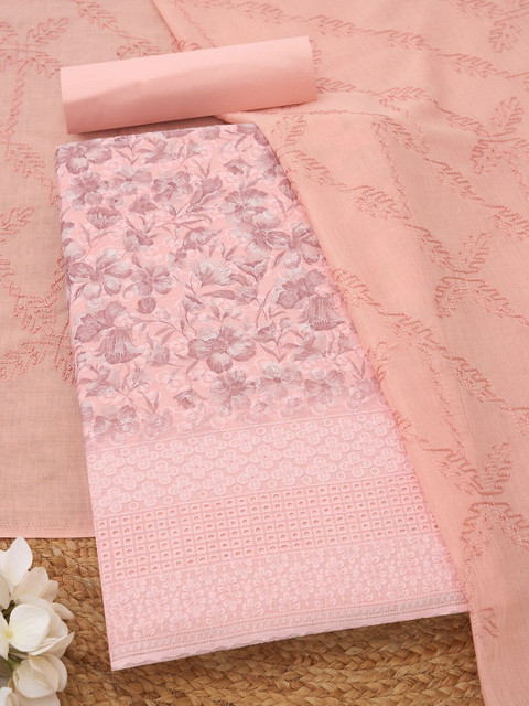 Soch Printed Pure Cotton Unstitched Dress Material