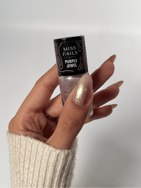 MISS NAILS Purple Jewel Long Lasting Nail Polish - 6 ml - Precious Pastel