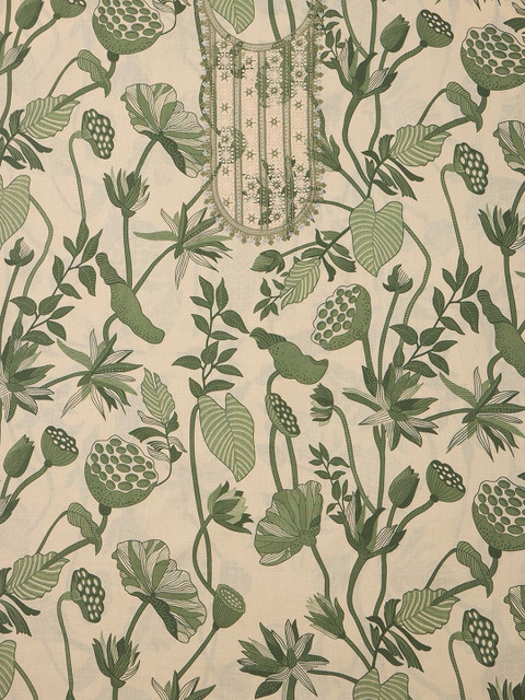Soch Printed Pure Cotton Unstitched Dress Material - Image 5