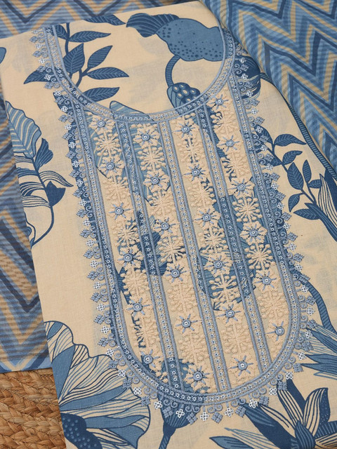 Soch Printed Unstitched Dress Material - Image 2