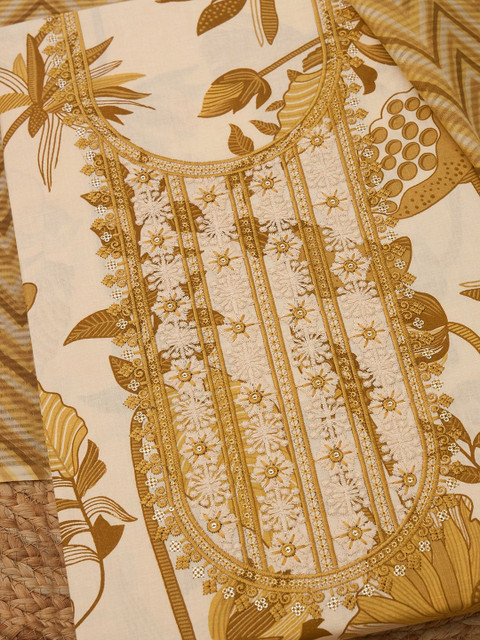 Soch Embroidered Pure Cotton Unstitched Dress Material - Image 2