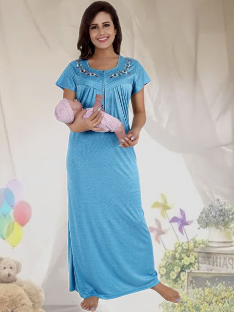 ANKONA Embroidered Maxi Nightdress