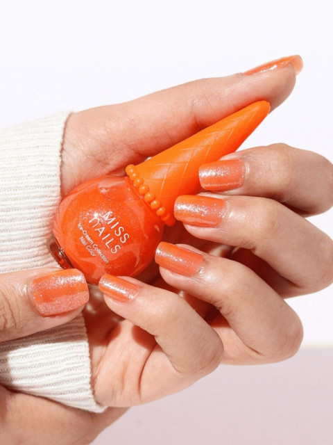 MISS NAILS Ice Cream Long Lasting Nail Polish - 10 ml - Orange Lollie
