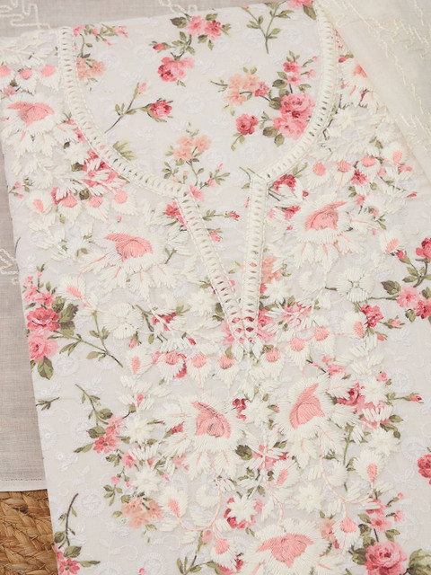 Soch Printed Pure Cotton Unstitched Dress Material - Image 2