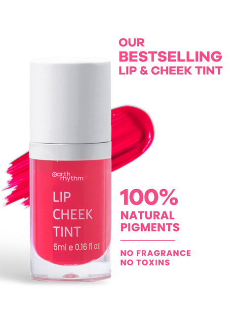 Earth Rhythm Lip Cheek Tint Mermaid Pomegranate Flower Extracts & Jojoba Oil- 5 ml