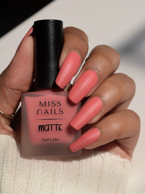 MISS NAILS Long Lasting Nail Polish - 8 ml - All Coral