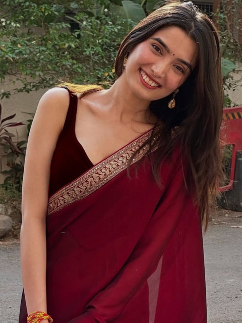 Being Naari Sequinned Pure Georgette Designer Saree