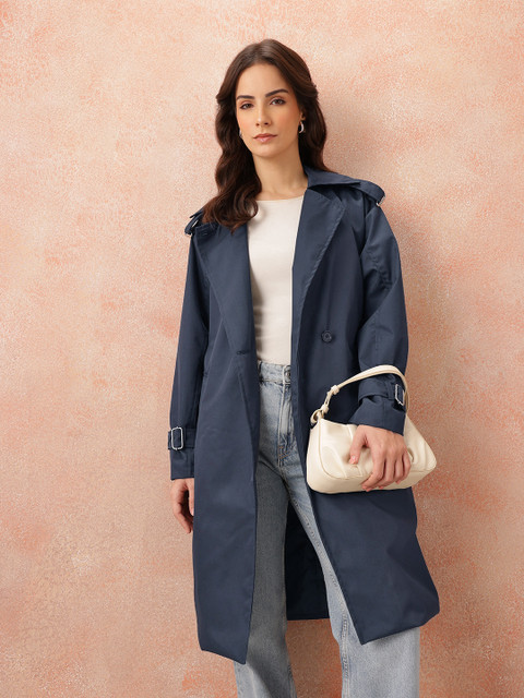 all about you Notched Lapel Collar Single-Breasted Regular Fit Trench Coat with Belt