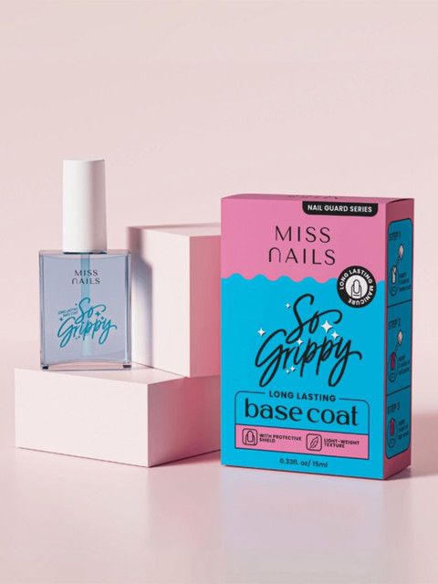 MISS NAILS So Grippy Long Lasting Nail Polish - 15 ml - Base Coat