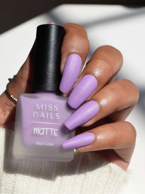 MISS NAILS Matte Long Lasting Nail Polish - 8 ml - Berry Mauve
