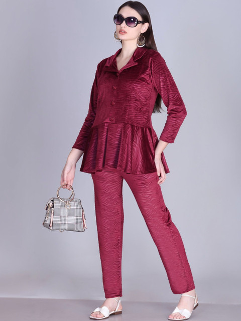 AREEMAS V-Neck Top & Trousers Co-Ords