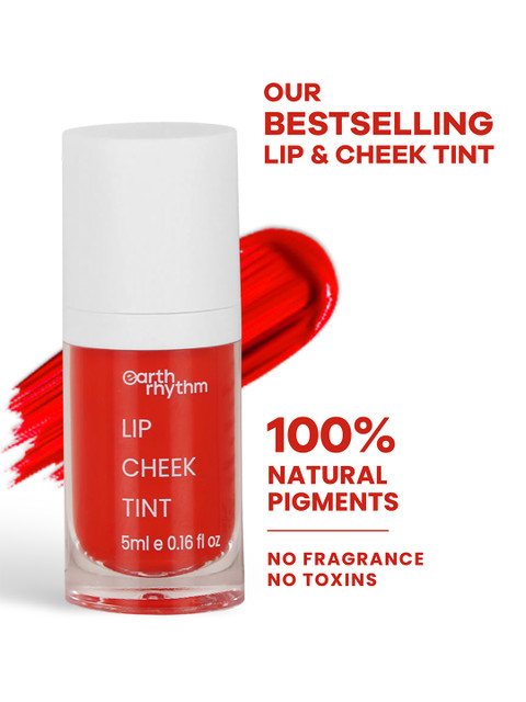 Earth Rhythm Lip & Cheek Tint With Pomegranate Flower Extracts & Jojoba Oil - Cherry 5ml