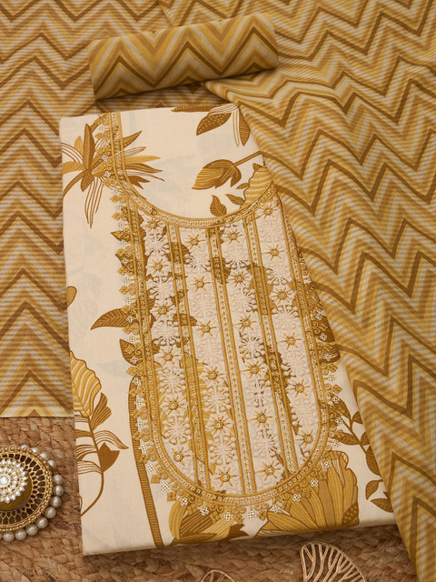 Soch Embroidered Pure Cotton Unstitched Dress Material